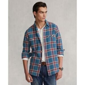 Polo by Ralph Lauren Twill Workshirt Patchwork Distressed XL